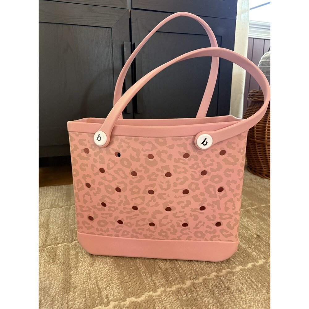 BOGG Bag Baby Purrr-fectly Pink Leopard Tote Pink Animal Print Beach Bag